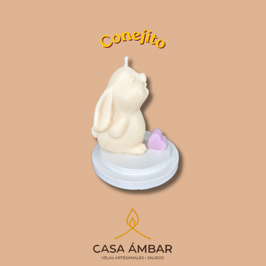 Saltitos de amor - Vela de Conejo